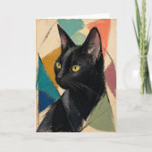 De Zwarte Kat Abstract Kaart (Voorkant)