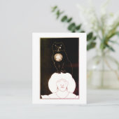 De zwarte kat, Aubrey Beardsley Briefkaart (Staand voorkant)