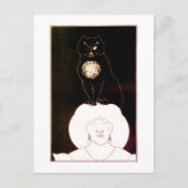 De zwarte kat, Aubrey Beardsley Briefkaart (Voorkant)