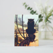 De zwarte kat briefkaart (Staand voorkant)