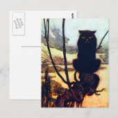 De zwarte kat briefkaart (Voorkant / Achterkant)