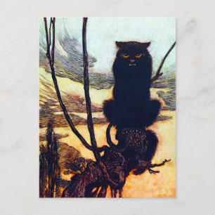 De zwarte kat briefkaart