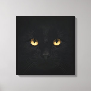 De zwarte kat canvas