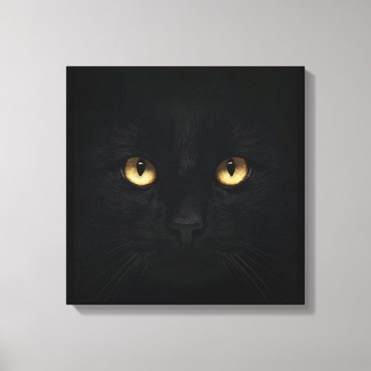 De zwarte kat canvas afdruk (Voorkant)