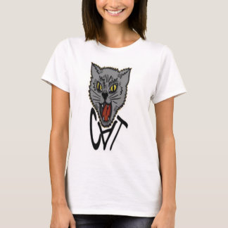De zwarte kat in shirt