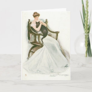 De zwarte kat is een heks kaart