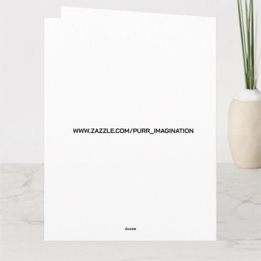 DE ZWARTE KAT KARTTHUIS IS WAAR DE VANGSTEN BIRTHD KAART (Achterkant)