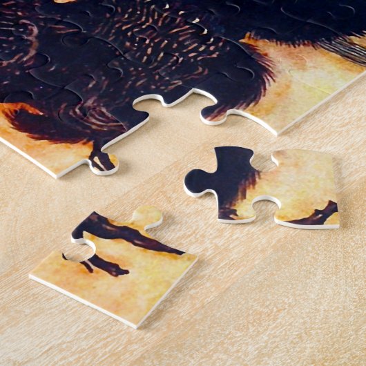 De zwarte kat legpuzzel (Zijkant)