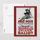 De Zwarte Kat, Mariahilferstraße, Weense Vintage Briefkaart (Voorkant / Achterkant)