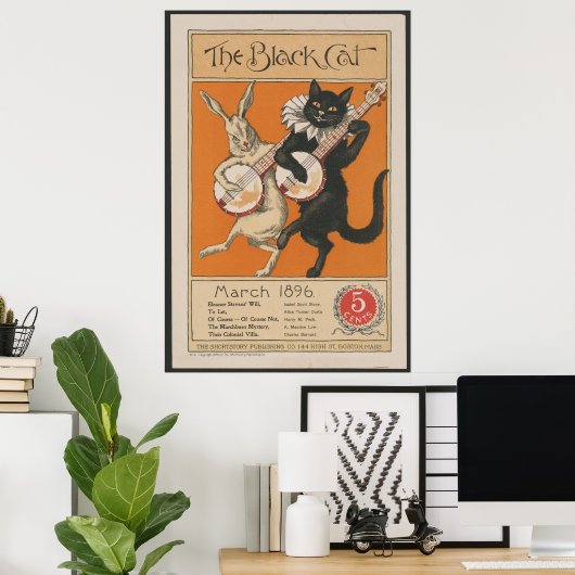 De zwarte kat poster (Thuiskantoor)