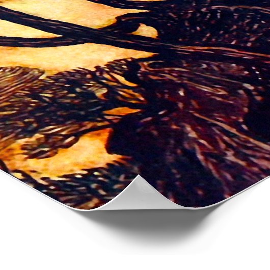 De zwarte kat poster (Hoek)