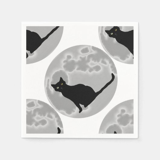 De zwarte kat servet (Voorkant)