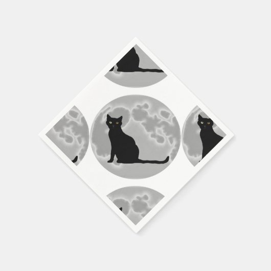 De zwarte kat servet (Hoek)