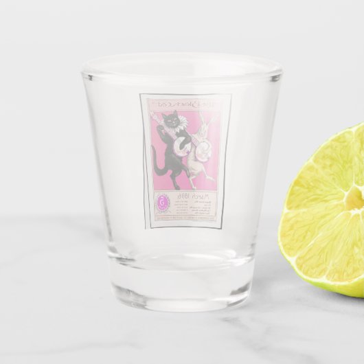 De zwarte kat shot glas (Achterkant)