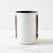 De zwarte kat Tarot-kaart roze Witchy Celestial Mok (Midden)