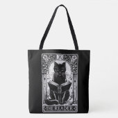 De zwarte kat tarot Kaart Tote Bag (Voorkant)