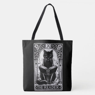 De zwarte kat tarot Kaart Tote Bag