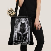De zwarte kat tarot Kaart Tote Bag (Dichtbij)