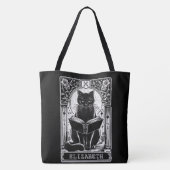 De zwarte kat tarot Kaart Tote Bag (Achterkant)