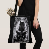 De zwarte kat tarot Kaart Tote Bag (Dichtbij)
