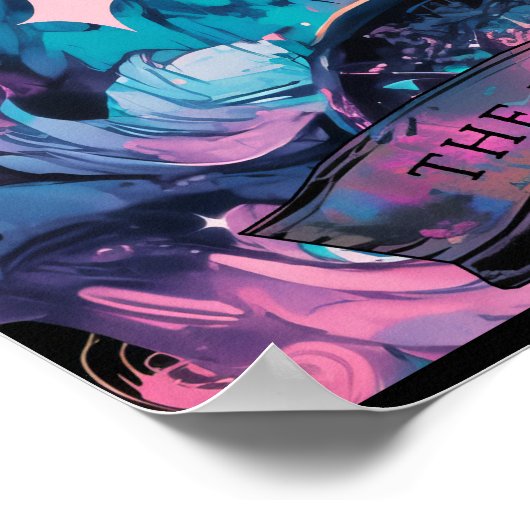 De zwarte kat Tarot Kaart Witchy Poster (Hoek)