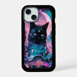 De Zwarte Kat Tarotkaart Hekserige Vibes iPhone ho 15 Case