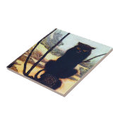 De zwarte kat tegeltje (Zijkant)