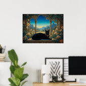 De Zwarte Kat van de Gouden Loggia Poster (Thuiskantoor)