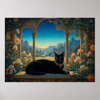 De Zwarte Kat van de Gouden Loggia Poster