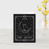 De zwarte kat van de Kaart van de Moon Tarot (Gele Bloem)