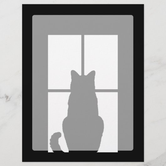 De Zwarte Kat van het venster klikt om een kleuren (Voorkant)