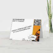 De zwarte kat verveelt zich kaart (Achterkant)