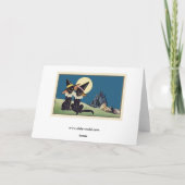 De Zwarte Katten van vintage Halloween Kaart (Achterkant)