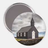 De Zwarte Kerk van Budir, IJsland Magneet (Voorkant / Achterkant)