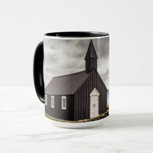 De Zwarte Kerk van Budir, IJsland Mok