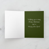 De zwarte Kerstkaart van de Rinoceros Feestdagen Kaart (Binnen)