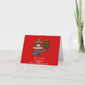 De zwarte Kerstkaarten van de Labrador Feestdagen Kaart (Achterkant)