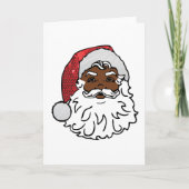 de zwarte Kerstman Feestdagen Kaart (Voorkant)