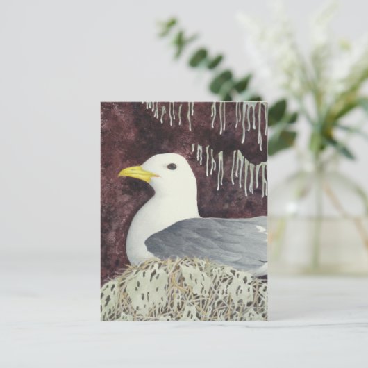 De zwarte Kittiwake Briefkaart (Staand voorkant)