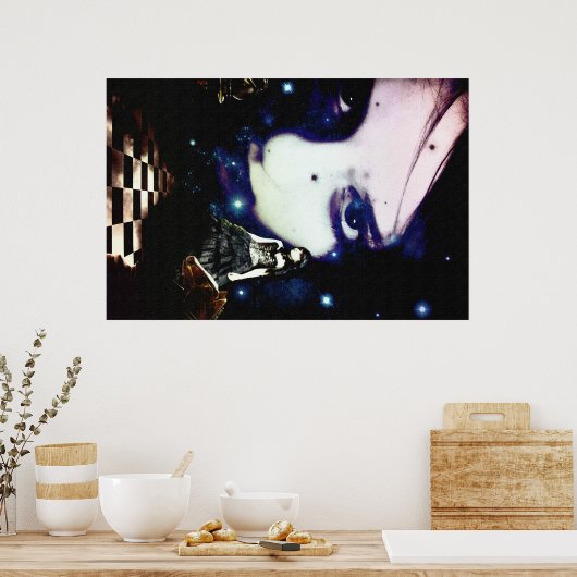 De zwarte koningin van Chess! Poster (Keuken)