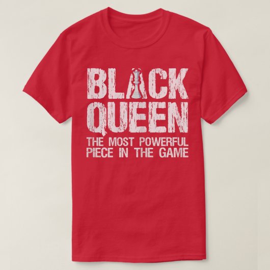 De zwarte koningin van vrouwen is het krachtigste  t-shirt (Design voorkant)