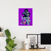 DE ZWARTE KORSAAR paars Poster (Thuiskantoor)