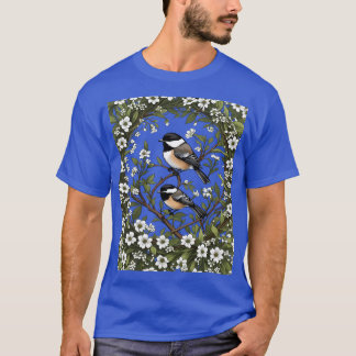 De zwarte kuiken van Chickadee Bird en Massachuset T-shirt