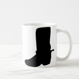 De zwarte Laars van de Cowboy met Aansporingen Koffiemok