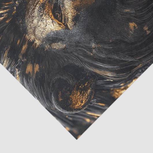 De Zwarte Leeuw Koning1 Tissuepapier (Detail)