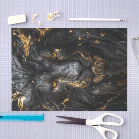 De Zwarte Leeuw Koning3 Tissuepapier (Craft)