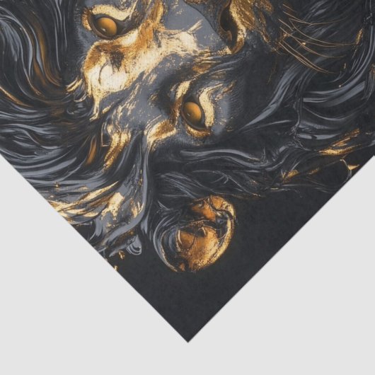 De Zwarte Leeuw Koning4 Tissuepapier (Detail)