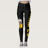 De Zwarte Lissabon Tram 28 Leggings (Voorkant)