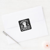 De zwarte Maand van de Geschiedenis Onwetendheid i Vierkante Sticker (Envelop)