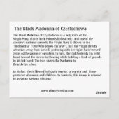 De Zwarte Madonna van Częstochowa Briefkaart (Achterkant)